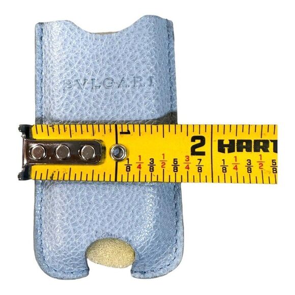 Bvlgari Light Blue Textured Leather Lighter Case In Original Box Unisex Gift - Picture 5 of 6